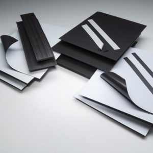 Flexible black and white magnetic sheets