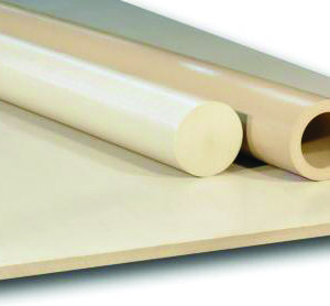 Product photo of PEEK sheets, rods, and tubes (Polyetheretherketone).