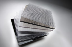 Stack of LEXAN Polycarbonate plastic sheets