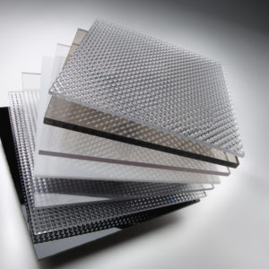 Stack of LEXAN Polycarbonate plastic sheets