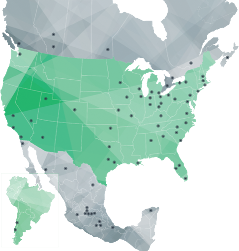 Map of locations